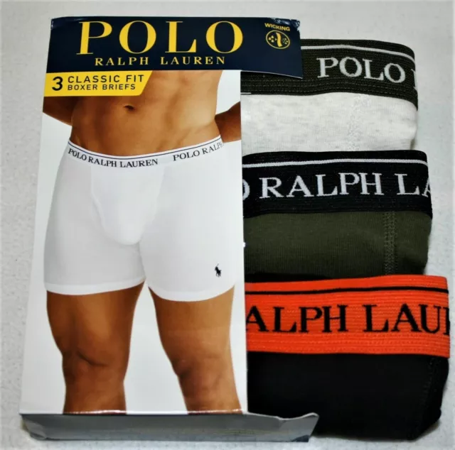 3 PACK POLO Ralph Lauren Boxer Briefs Multi Classic Reinvented NEW Underwear  £26.40 - PicClick UK