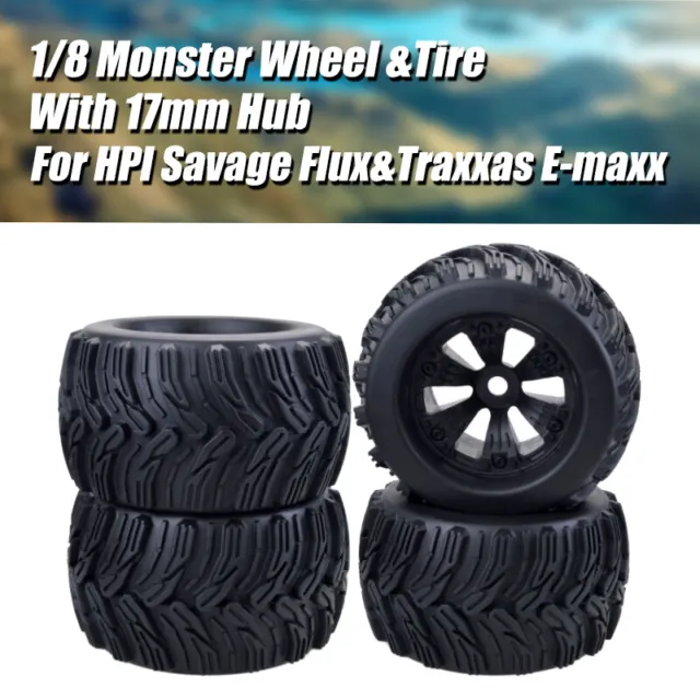 1: 8 Monster Wheel Reifen 170 mm * 92 mm mit Sechskantadapter 17 mm für RC Auto