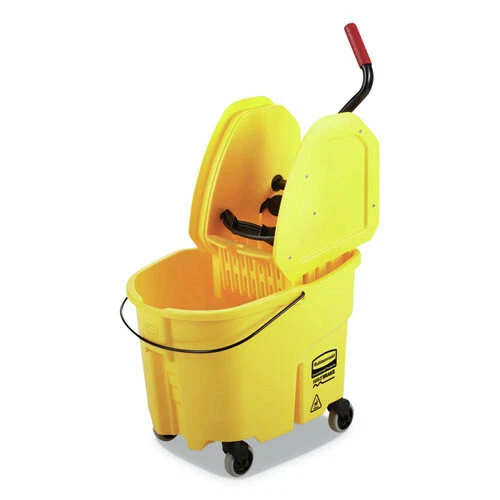 Rubbermaid Commercial FG757788YEL WaveBrake 35 qt 2.0 Bucket/Wringer Yellow New