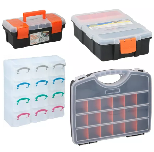 Toolbox Organizer - Tool Organizer Nail Organizers - Parts Case Storage Box  - Screw Nuts and Bolt Electronic Component Storage Bin - Compartment