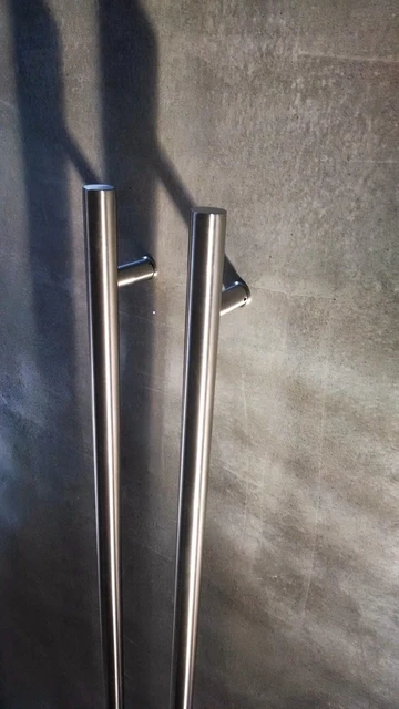 48 Inch Pulls Handle Entry Door Gate Entrance pull stainless steel Round Pair