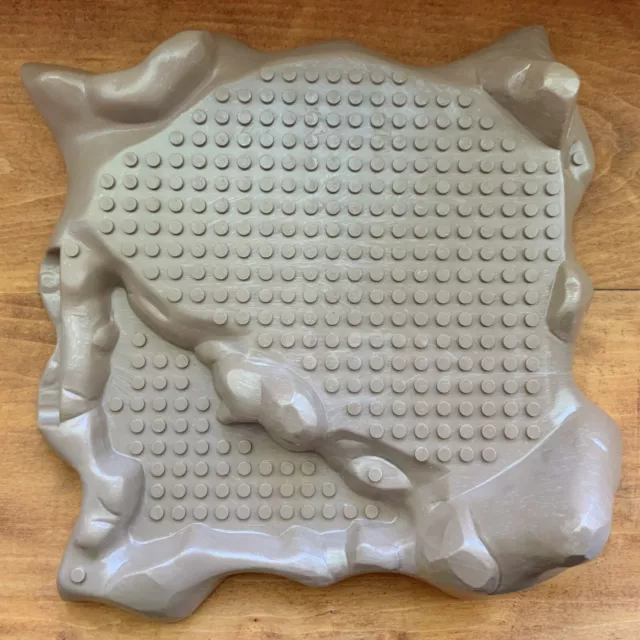 1993 Vintage Mega Bloks Base Plate Rocky Mountain Terrain Brown Tan 8” No. 499