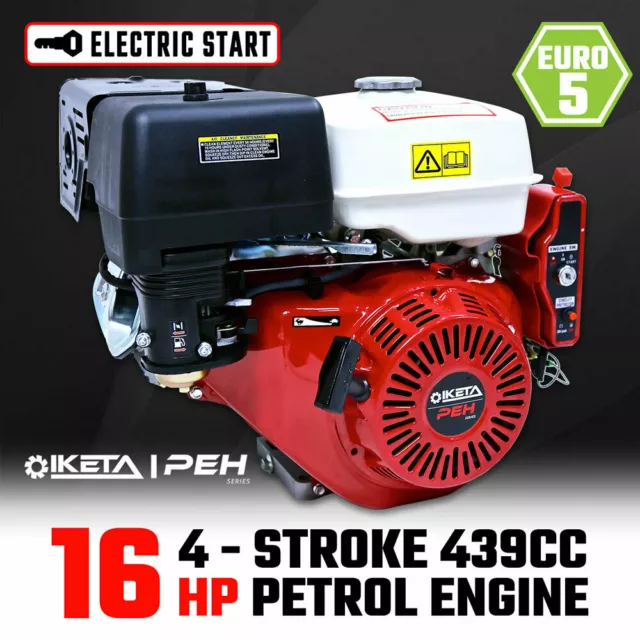 16HP OHV Petrol Engine Stationary Motor Horizontal Shaft Electric Start