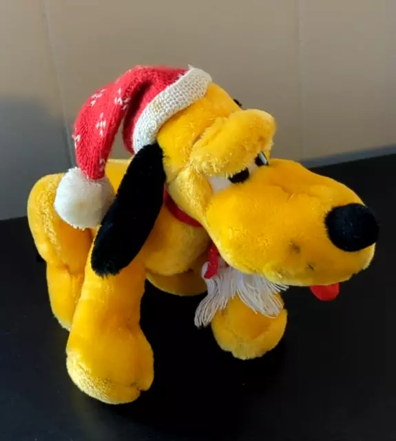 Vintage Christmas Pluto Plush The Disney Channel Disneyland Walt Disney World