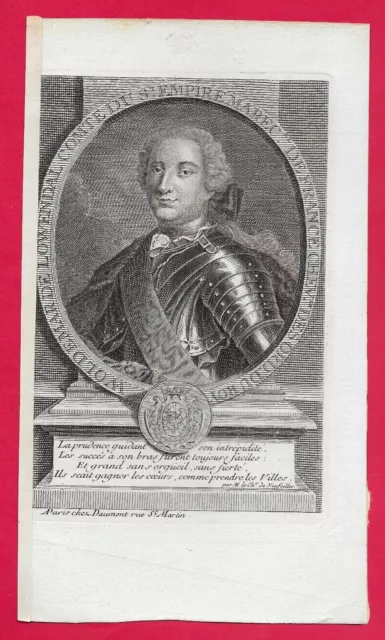 GA24-GRAVURE-17e-WOLDEMARDE LOWENDAL-COMTE DE LOWENDAL-(1700-1755)