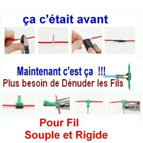 60 COSSES Borne Connexion Auto Dénudant,Connecteur,Connectors JOW,mieux que wago