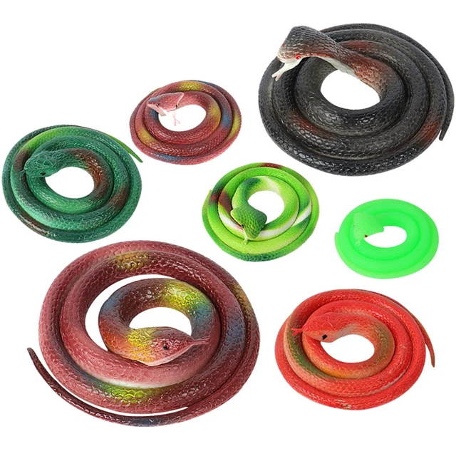 15 PIECES REALISTIC Rubber Snakes Plastic Snake Prop Fake Snake Props