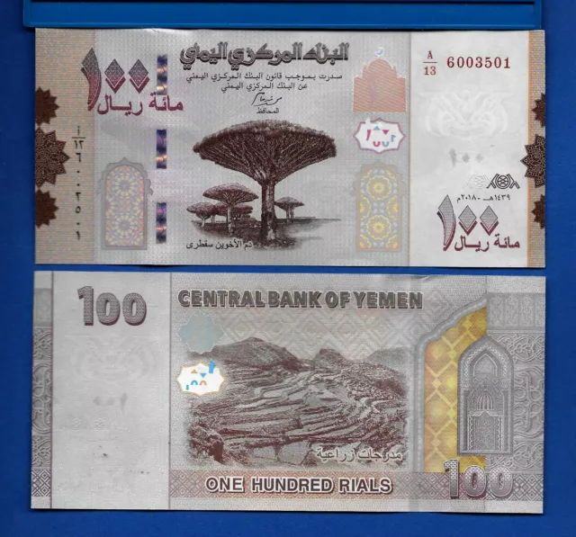 Yemen Arab Republic P-37 100 Rials 2019 World Paper Money Uncirculated Banknote