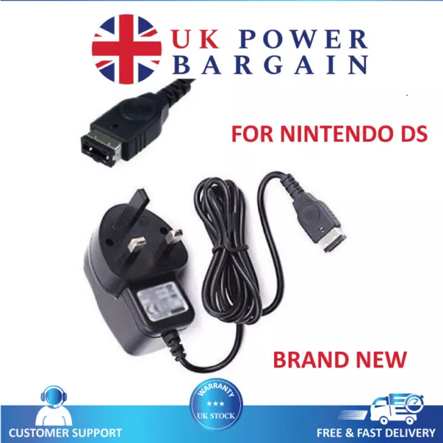 CE APPROVED UK Mains Plug Charger for NINTENDO DS & GAMEBOY ADVANCE GBA SP - NDS