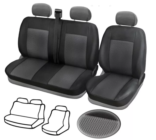 2+1 Set Sitzbezüge aus Polyester für Pegueot Boxer Citroen Jumper Mk3 2006-2019