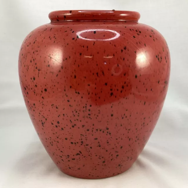 Vintage Scheurich West German Red & Black Speckled Vase 504-18 (3D) MO#8683