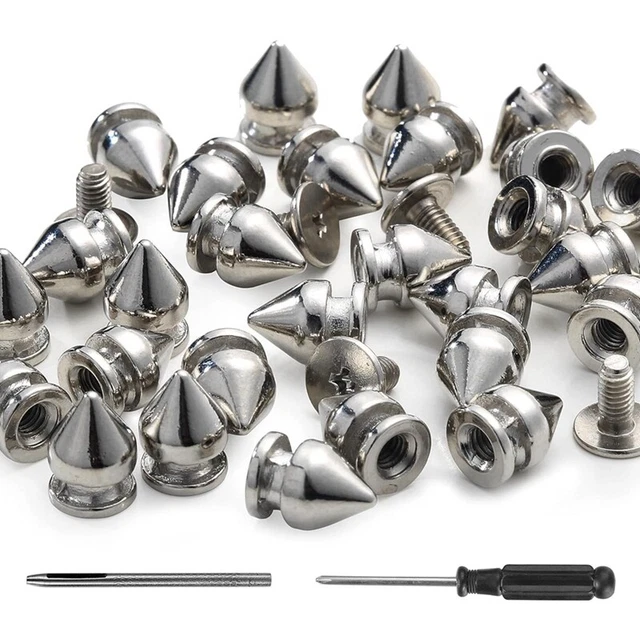 100er-Pack Spikes und Nieten 9,5 mm Spikes für Kleidung Metall Nieten für 7636