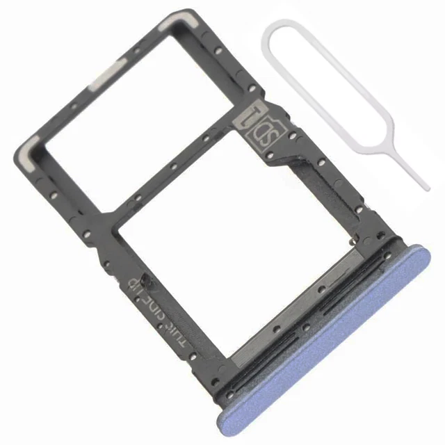 Tiroir Carte SIM Double Pour Motorola Moto E14 - Support Plateau Double SIM, Couleur Noir - 3