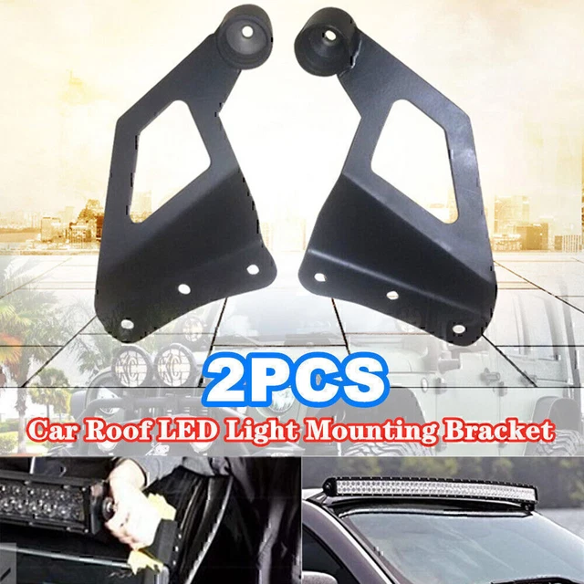 Off-road Vehicle Roof LED Light Strip Rack Car Upper Bar Mounting Bracket Steel