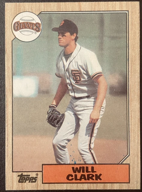 1987 Topps Will Clark #420 “blue splat” Error Baseball Card *RARE*1 Of 1* Mint