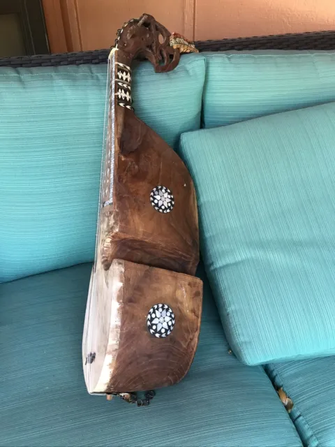 Indian Professional Afghani Toon Wood Kabuli Rabab Musical Instrument Rubab