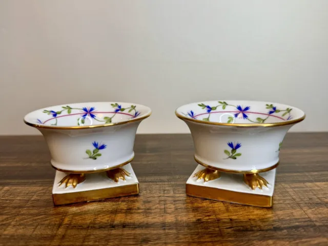 Herend vintage porcelain -  Claw Foot Miniature Vases Pair, Hungary