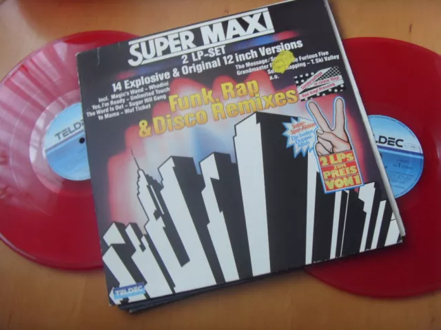 Super Maxi (Funk, Rap & Disco Remixes) – Red Vinyl – Sampler / TELDEC 6.28615 LP