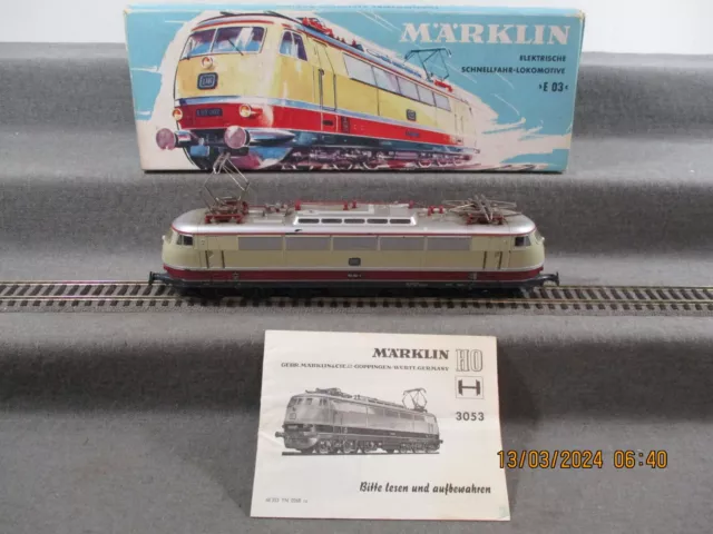 Märklin Spur H0 3053 Elektrolok E-Lok der DB BR 103 002-2 Analog in OVP