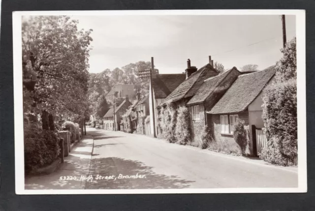 Postcard Bramber nr Worthing Sussex village houses High Street RP