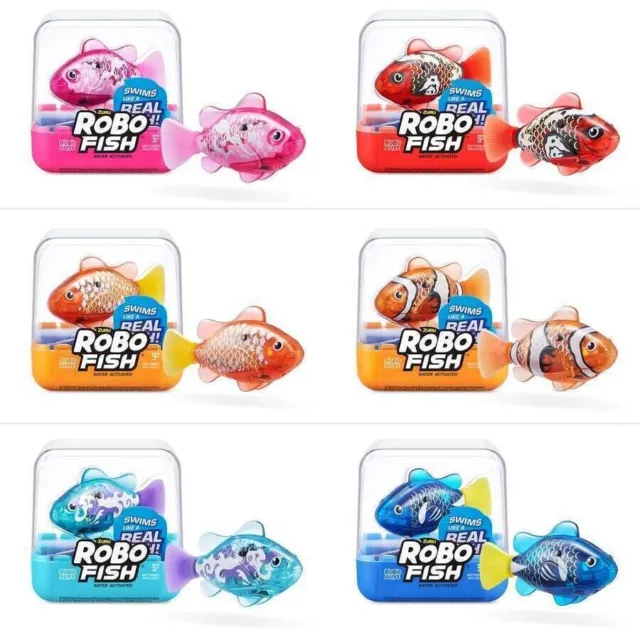Zuru Robo Alive Sea Fish Robotic Water Activated Kids Bath Gift Toys Swimming UK