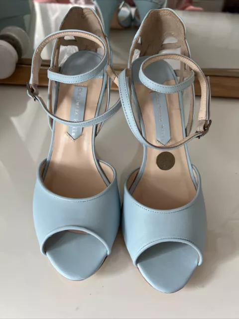 BRAND NEW Charlotte Mills Discontinued blue “April” wedding shoes Size Uk 4