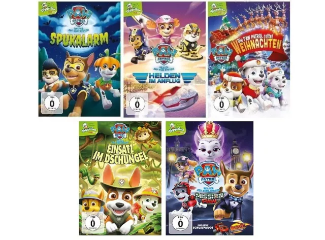 5 DVDs * PAW PATROL - VOLUME 10 + 11 + 12 + 13 + 14 IM SET # NEU OVP +