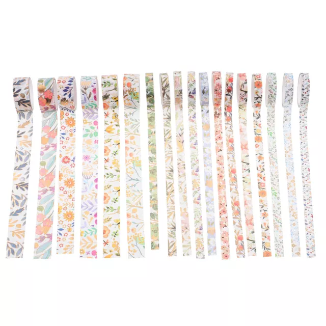 18 Rolls Washi Tape Glitter Colored Stickers Japanese Decor Summer