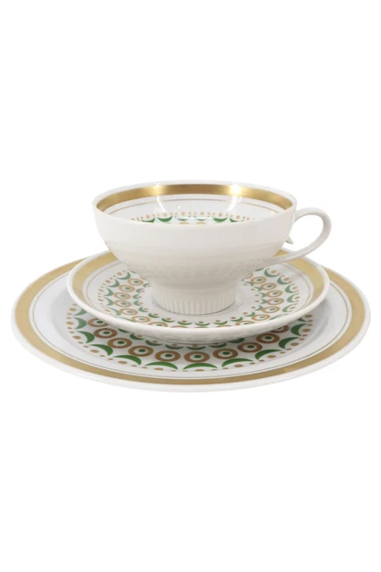 AGUA BLANCA Cubierta de colección Decoración Dorada Porcelana