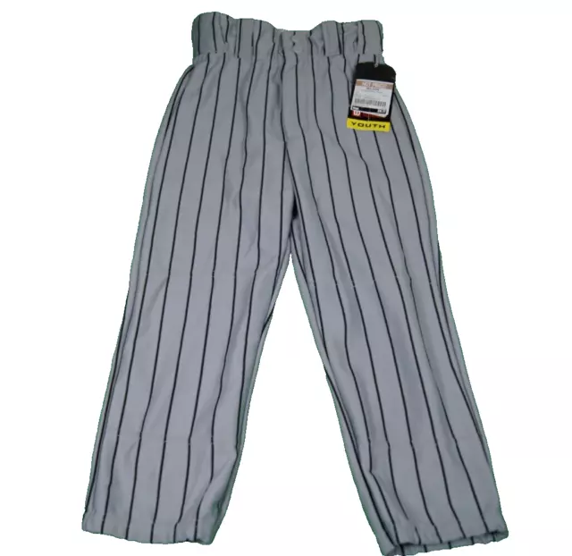 Wilson A4282 UNP Grey/Navy Pinstripe Youth Baseball Pant YS