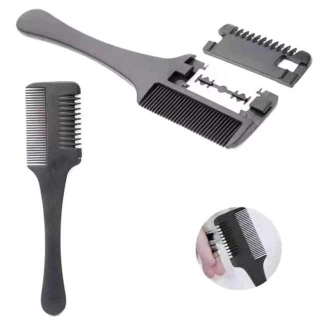1Pcs Hair Cutting Comb Hair Brushes With Razor  Trimmin Hair Salon Styling Tools