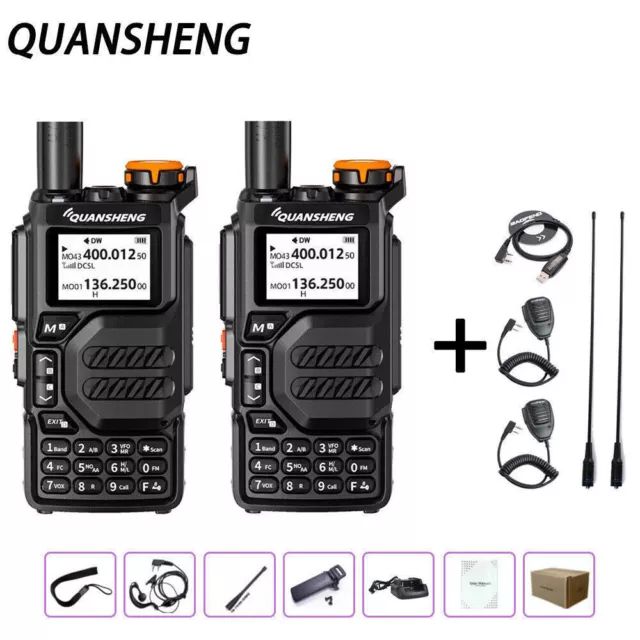 1/2Pcs Quansheng Uv-K5 Vhf/Uhf Fm Walkie Talkie Encrypt Dtmf Repeater Ham Radios