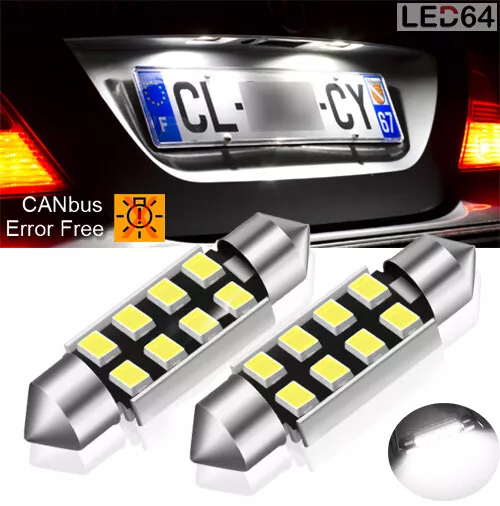 2 ampoules à LED pour l'éclairage de la plaque  blanc OPEL Zafira A  Vectra B