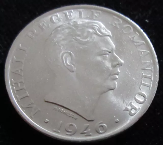 Mds Rumänien Romania 25000 Lei 1946 "Mihai I.", Silber   #I