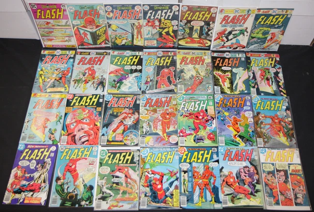 Vintage Dc Bronze Mid Grade Flash 28 Comics Lot  #223-280 (6.0-8.5)