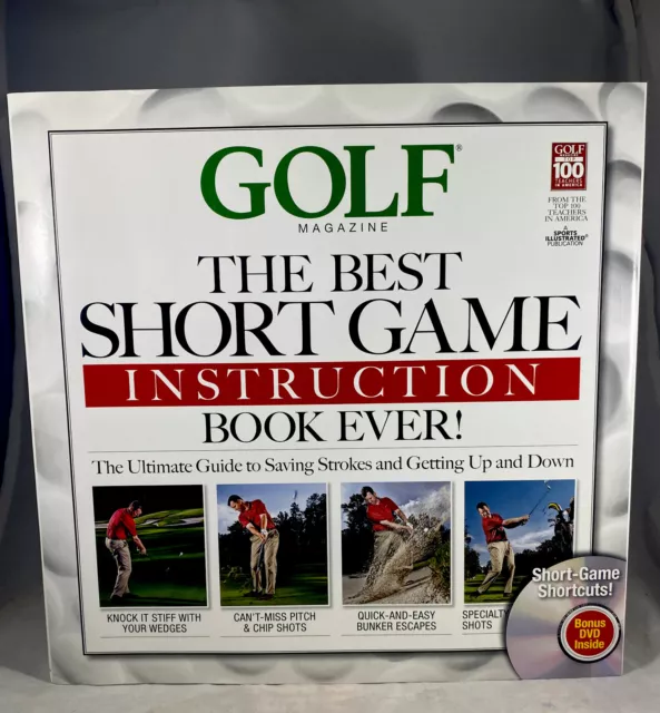 GOLF: The Best Short Game Instruction Book Ever!  2009 HC DJ Bonus DVD Golf Mag.