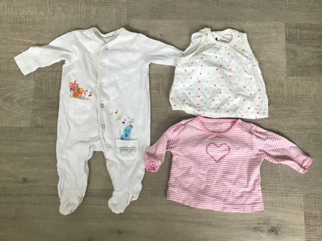 Pacchetto di abbigliamento per bambine - età 0-3 mesi