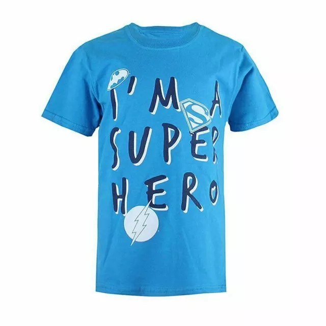 Boys I'm a Superhero T-Shirt Kids 3-12 Years DC Comics Official