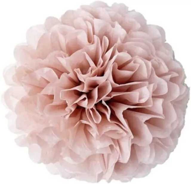 Staubig rosa Stoff Papier Bommel Bommel Bommel Blume Geburtstag Hochzeit Weihnachten Party