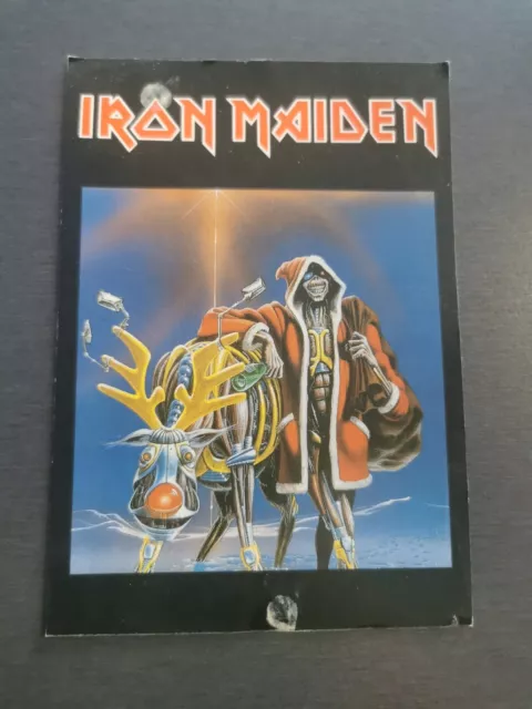 Iron Maiden Eddie Merry Christmas Second Hand Postcard Carte Postale D'occasion