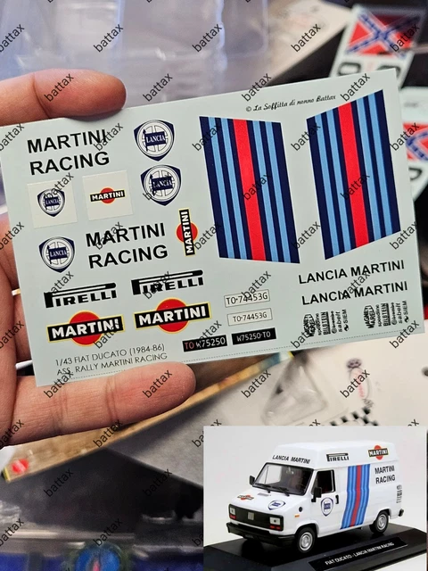 DECALS 1/43 FIAT DUCATO ASSISTANCE FIAT PUNTO RALLY TEAM - COLORADO MC43012