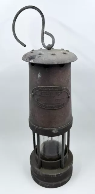 E. Thomas & Williams Ltd. Cambrian Makers Aberdale Wales Miners Brass Oil Lamp
