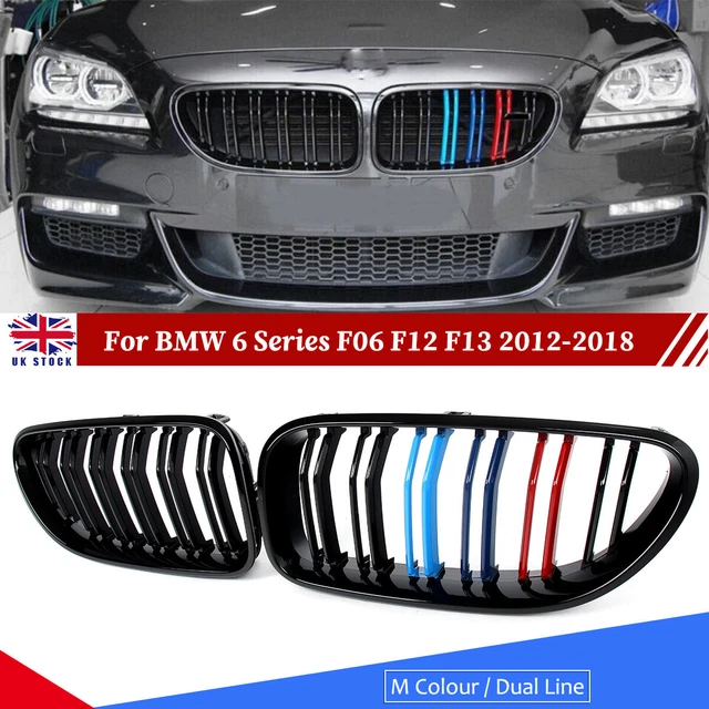 For BMW 6-Series F06 F12 F13 Gloss Black Front Grille 2012-17 650i 640i M6