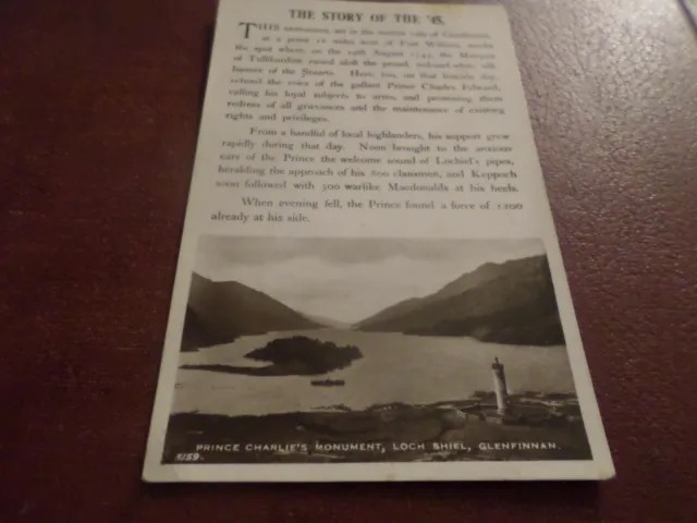 Postcard Prince Charlie`s Monument Loch Shiel Glenfinnan