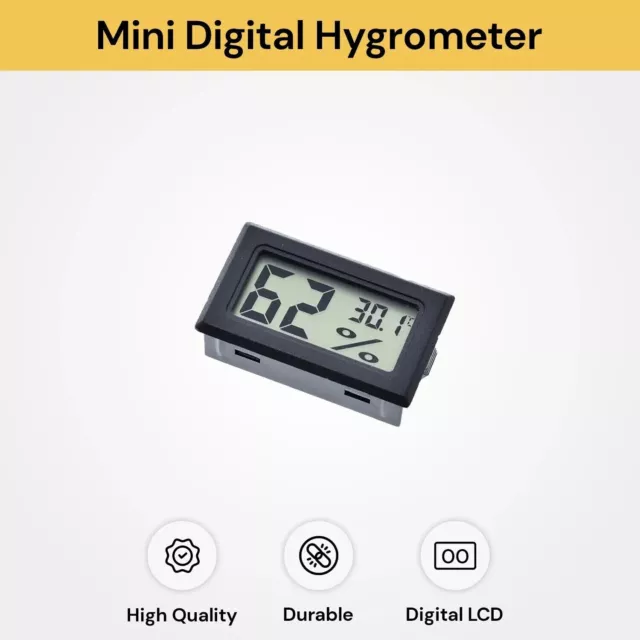 Digital Lcd Hygrometer Humidity Meter Tester - Reptile- Temperature Thermometer 2
