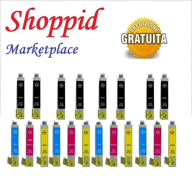 20 Cartucce Compatibili Stampante Epson Stylus 1281 S22 Sx125 Sx130 Sx230 Sx235W