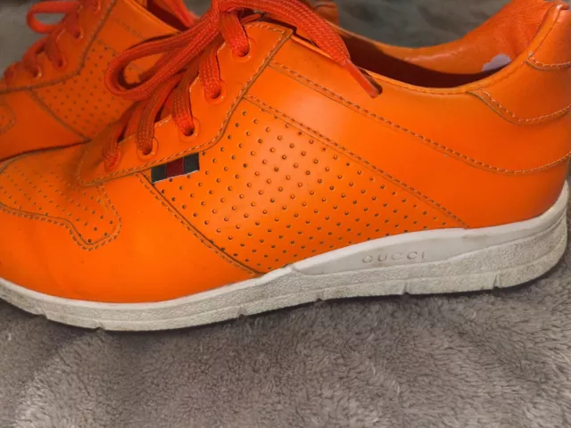 Gucci Shoes Neon Orange Sneakers 2