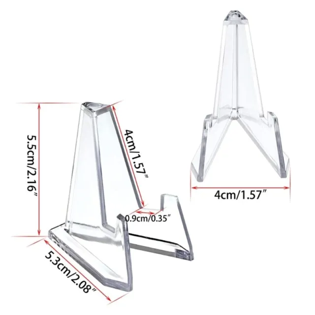 5pcs Acrylic Stands Mini Coin Display Stand Easel Holder Rack Shelf for Medals