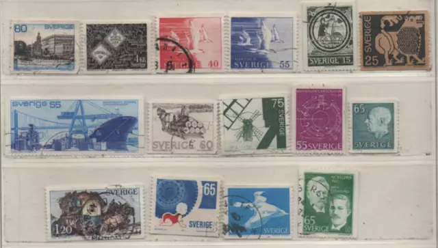 Schweden 1971 siehe Bild/Beschreibung 15 Marken gestempelt, Sweden used