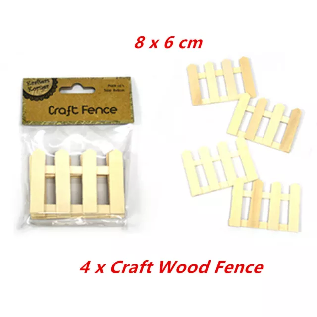 Wood Fence Craft Wooden Miniature Mini Garden Wall Home Bonsai Decor Dollhouse